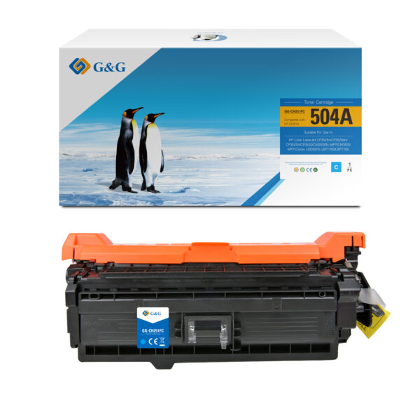 G&G™ Penguin Premium Equivalent CE251A (HP 504A) Compatible with HP Cyan Toner Cartridge