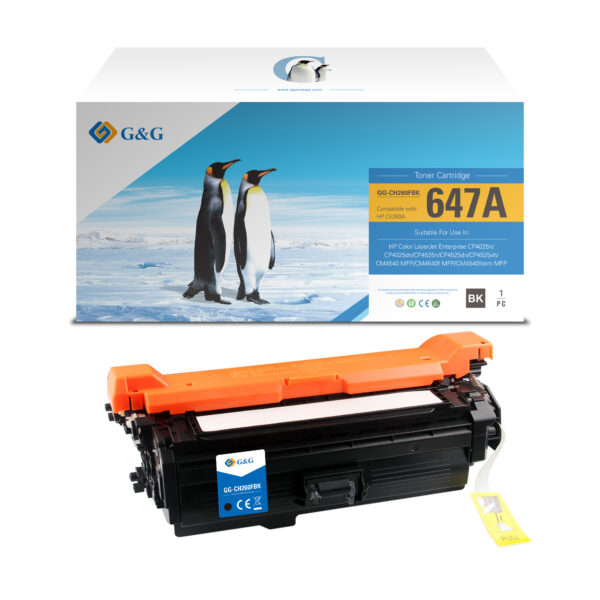 G&G™ Penguin Premium Equivalent CE260A (HP 647A) Compatible with HP Black Toner Cartridge