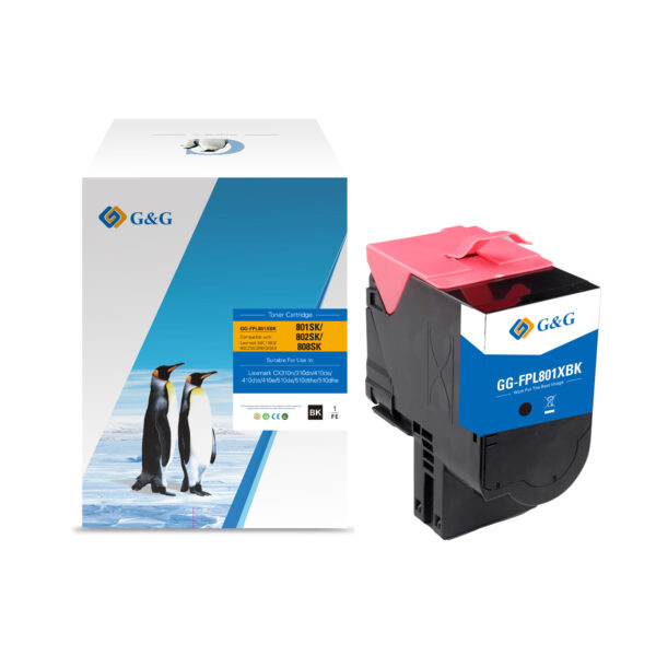 G&G™ Penguin Premium Equivalent 80C1SK0 Compatible with Lexmark Black Toner Cartridge