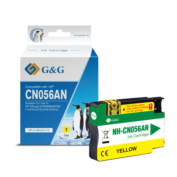 G&G™ Penguin Premium Equivalent CN056AN (HP 933XL) Compatible with HP Yellow Inkjet Cartridge