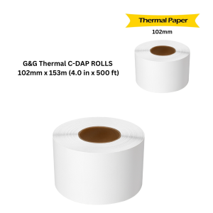 G&G Thermal Receipt paper 102mm x 153m (4.0 in x 500 ft)  C-DAP